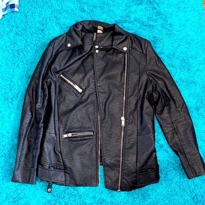 Black leather jacket